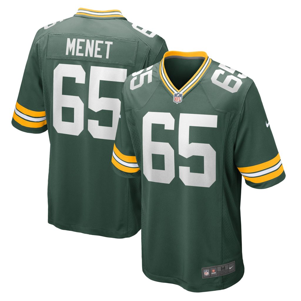 Men's Green Bay Packers Michal Menet Nike Green Home Game Player Jersey