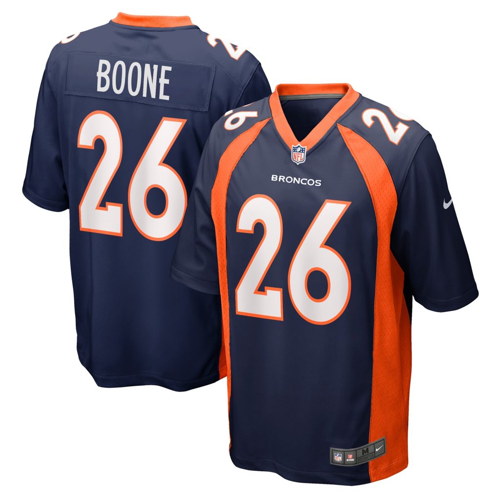 Men's Denver Broncos Mike Boone Nike Navy Home Game Player Jersey
