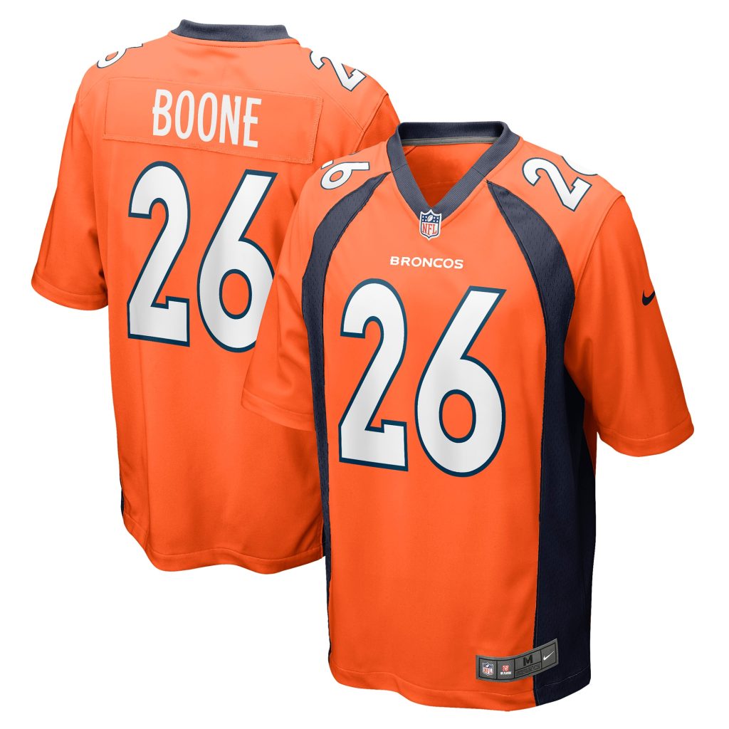 Men's Denver Broncos Mike Boone Nike Orange Game Jersey