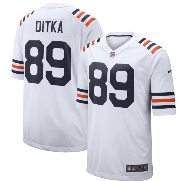 Men's Chicago Bears Mike Ditka Nike White 2019 Alternate Classic Retired Player Game Jersey