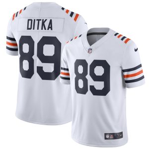 Men's Chicago Bears Mike Ditka Nike White 2019 Alternate Classic Retired Player Limited Jersey