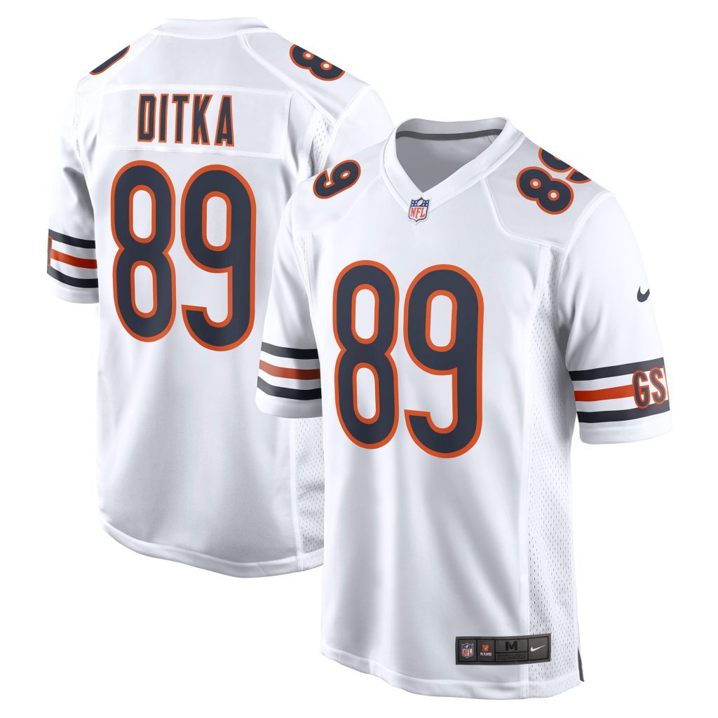 Men's Chicago Bears Mike Ditka Nike White Retired Player Game Jersey