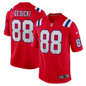 Men's New England Patriots Mike Gesicki Nike Red Alternate Game Jersey