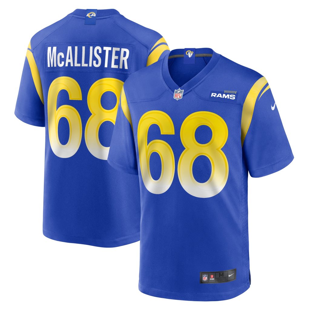 Men's Los Angeles Rams Mike McAllister Nike Royal Home Game Jersey