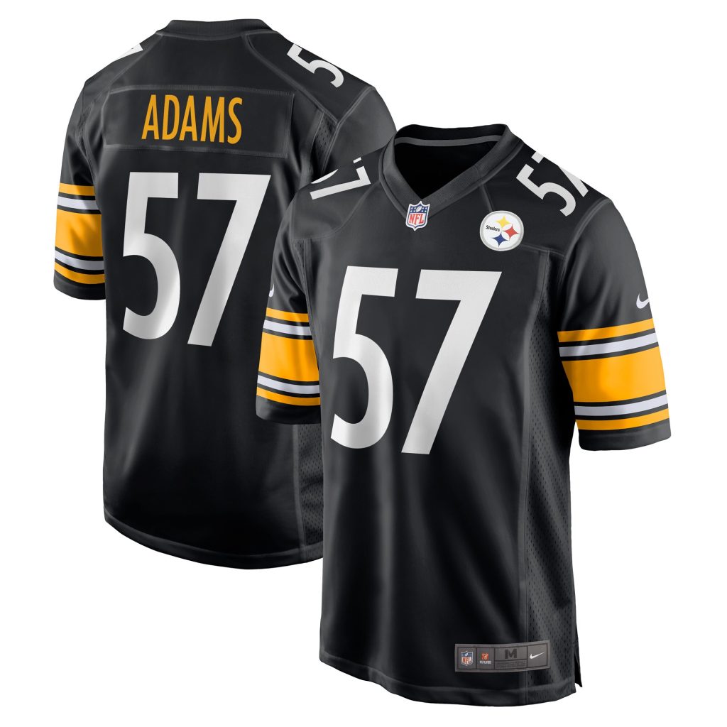 Men's Pittsburgh Steelers Montravius Adams Nike Black Game Player Jersey