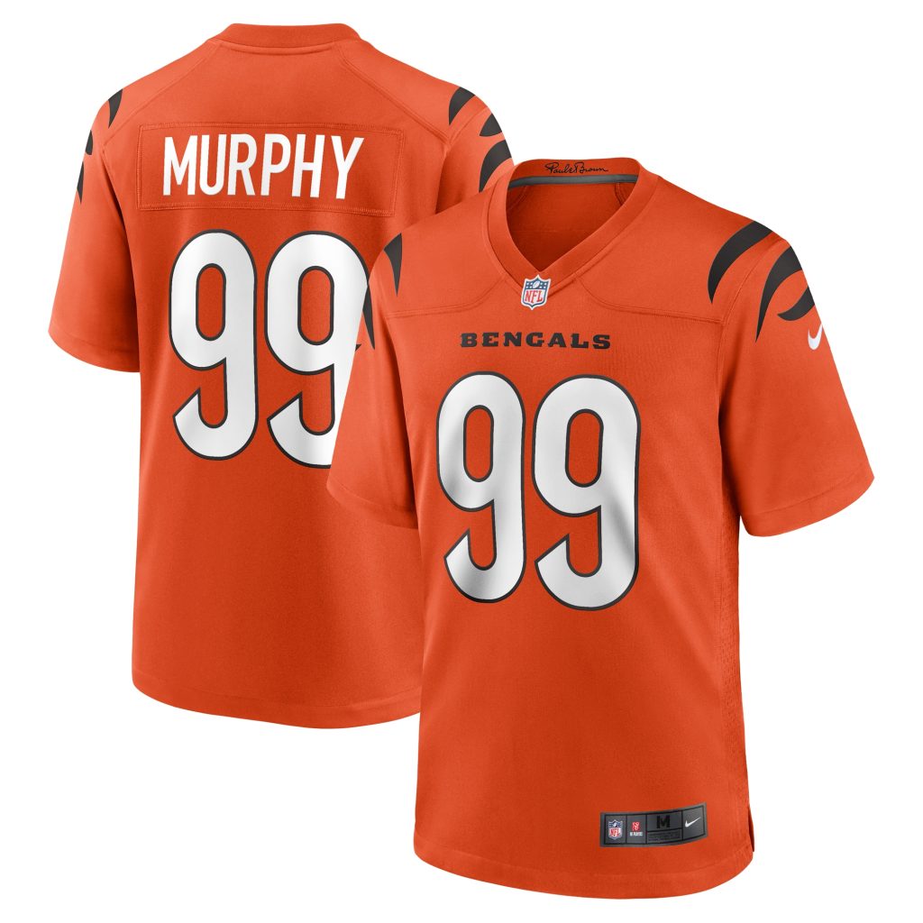 Men's Cincinnati Bengals Myles Murphy Nike Orange Team Game Jersey