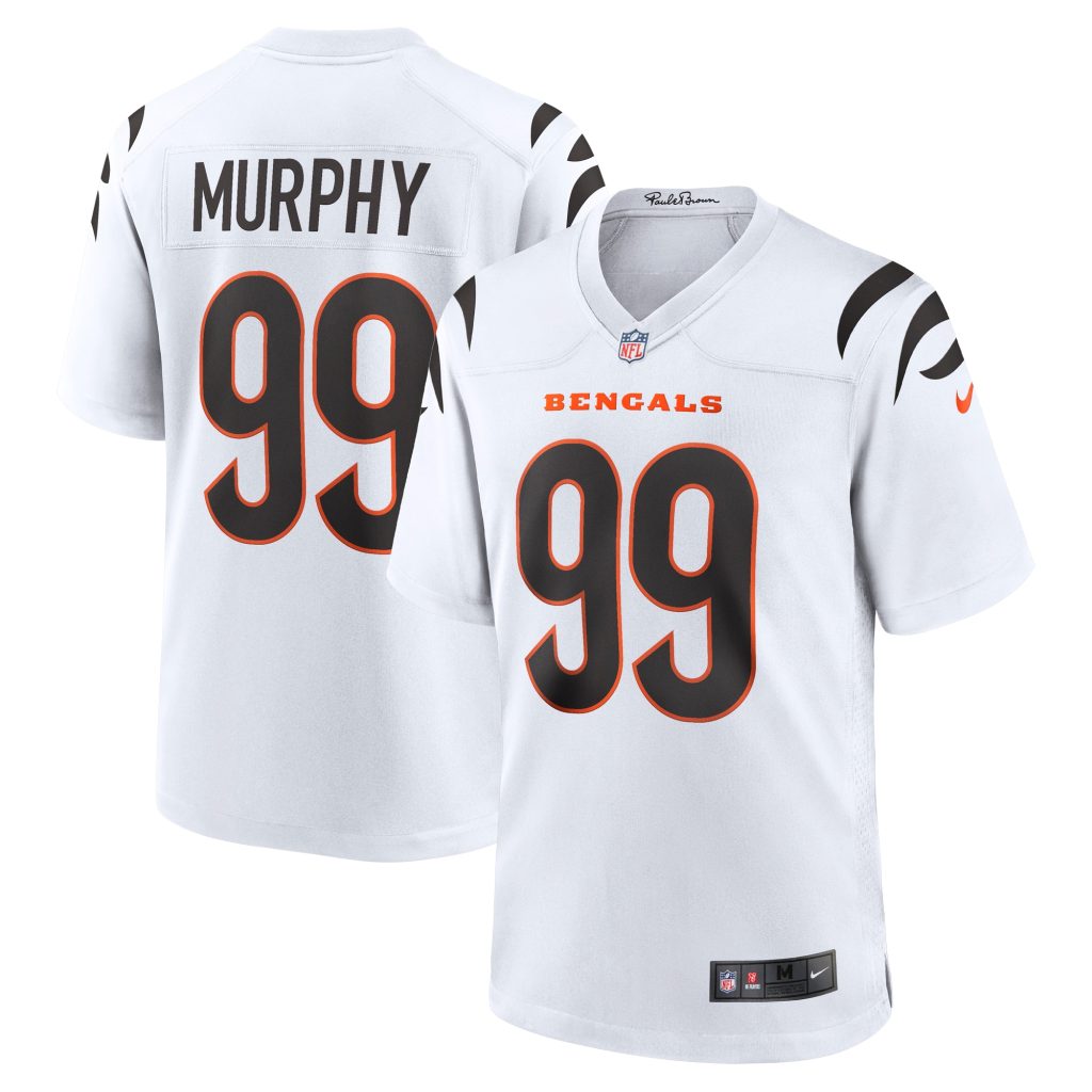 Men's Cincinnati Bengals Myles Murphy Nike White Team Game Jersey