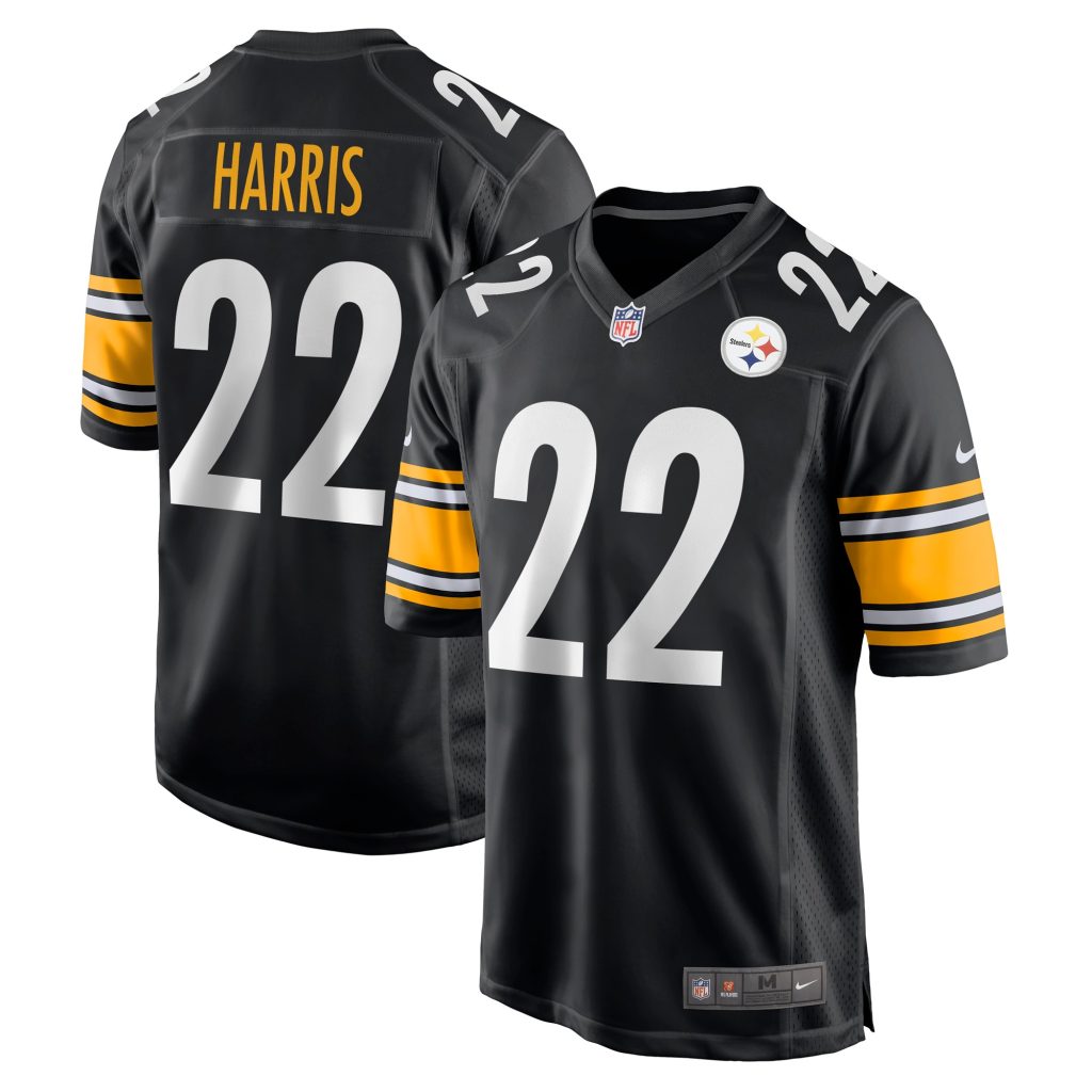 Men's Pittsburgh Steelers Najee Harris Nike Black Player Game Jersey