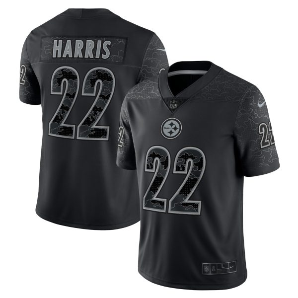Men's Pittsburgh Steelers Najee Harris Nike Black RFLCTV Limited Jersey