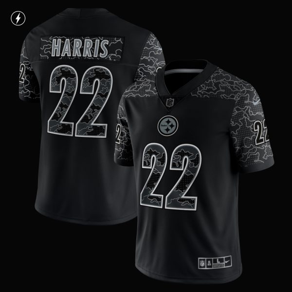 Men's Pittsburgh Steelers Najee Harris Nike Black RFLCTV Limited Jersey