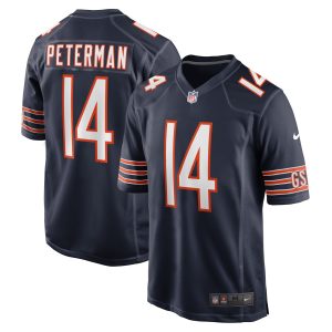 Men's Chicago Bears Nathan Peterman Nike Navy Game Player Jersey