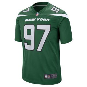 Men's New York Jets Nathan Shepherd Nike Gotham Green Game Jersey