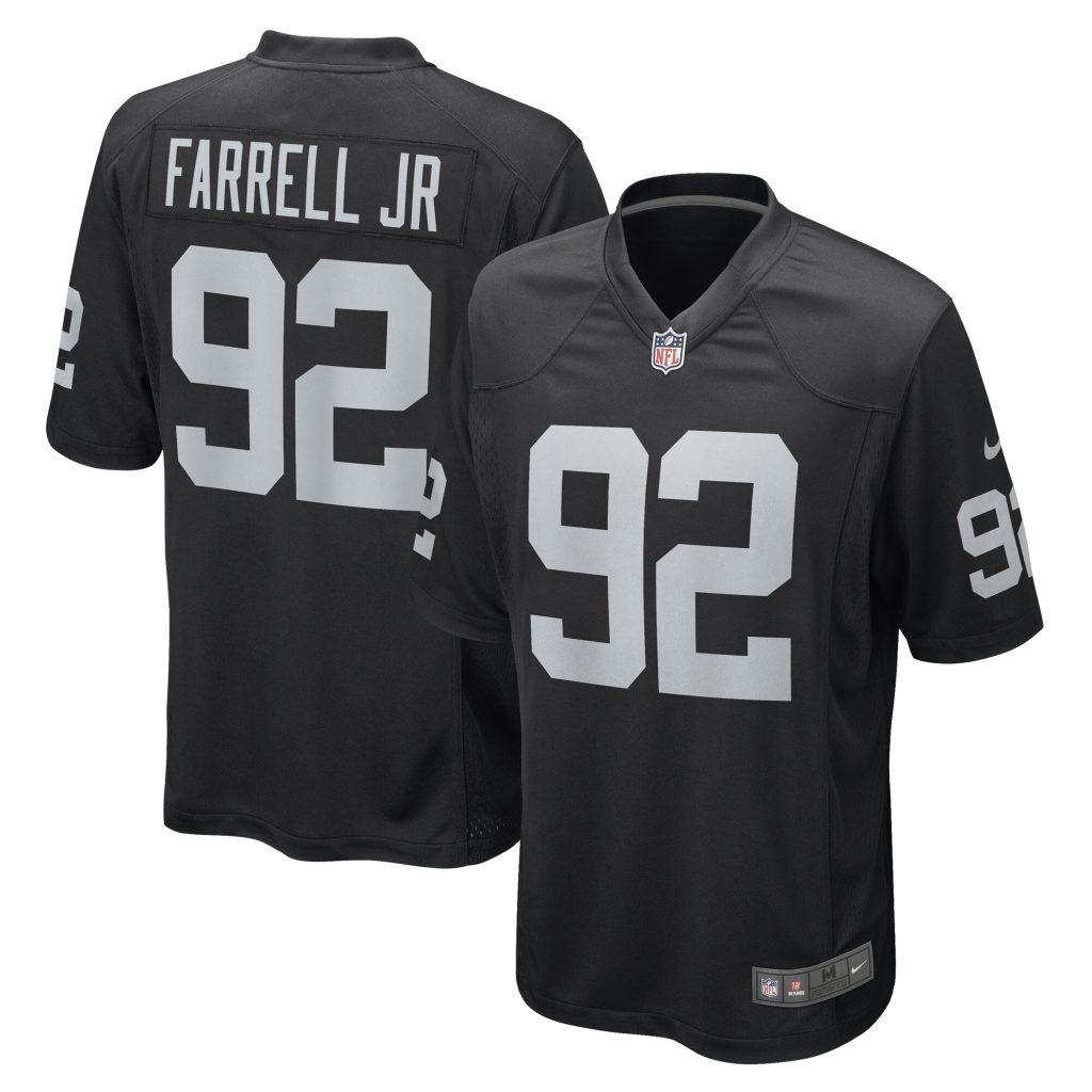 Men's Las Vegas Raiders Neil Farrell Jr. Nike Black Game Player Jersey