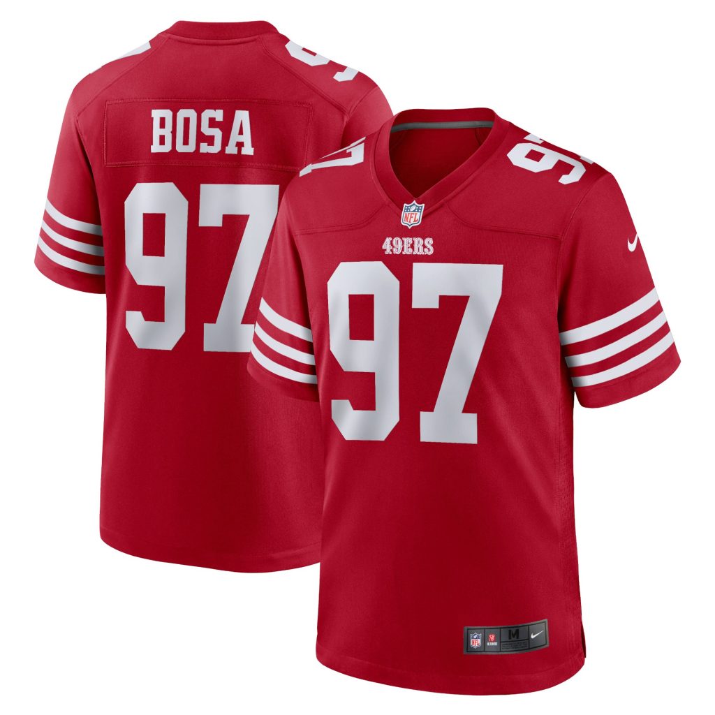 Men's San Francisco 49ers Nick Bosa Nike Scarlet Team Game Jersey