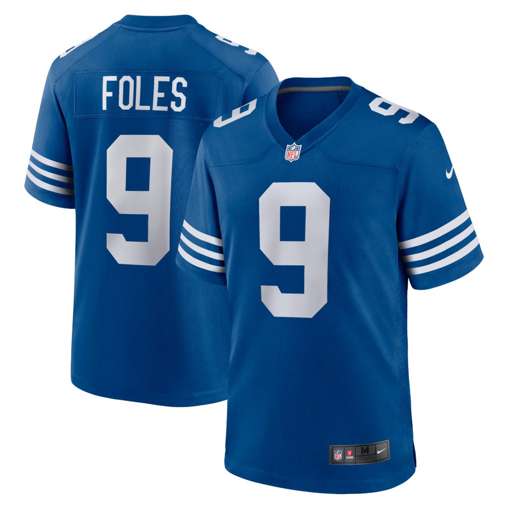 Men's Indianapolis Colts Nick Foles Nike Blue Player Game Jersey