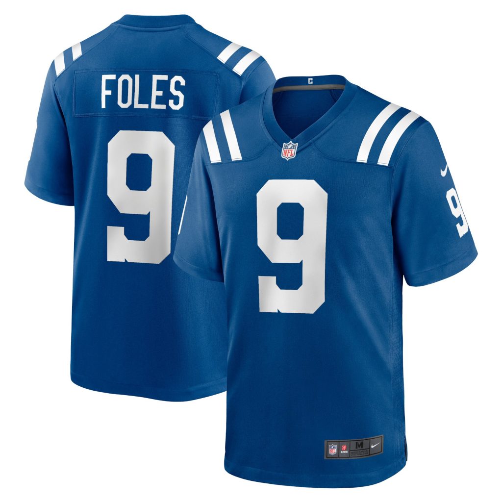 Men's Indianapolis Colts Nick Foles Nike Royal Player Game Jersey