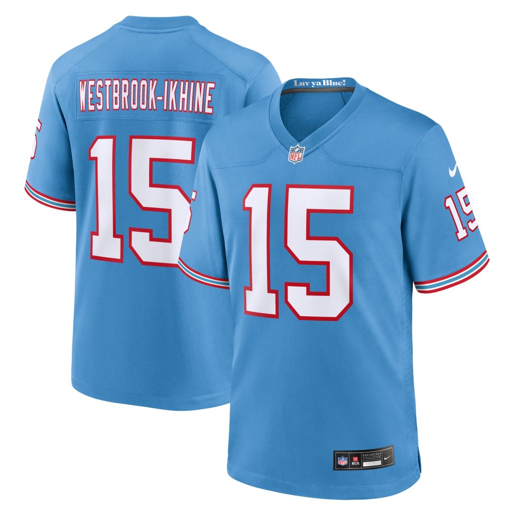 Nick Westbrook-Ikhine Tennessee Titans Nike Oilers Throwback Player Game Jersey - Light Blue