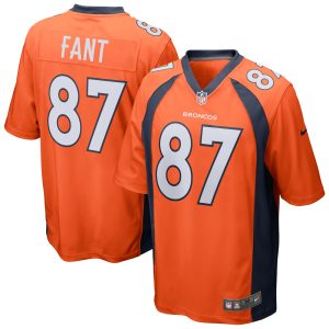 Men's Denver Broncos Noah Fant Nike Orange Game Jersey