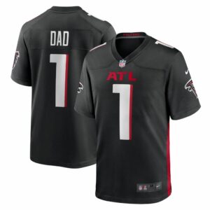 Men's Atlanta Falcons Number 1 Dad Nike Black Game Jersey