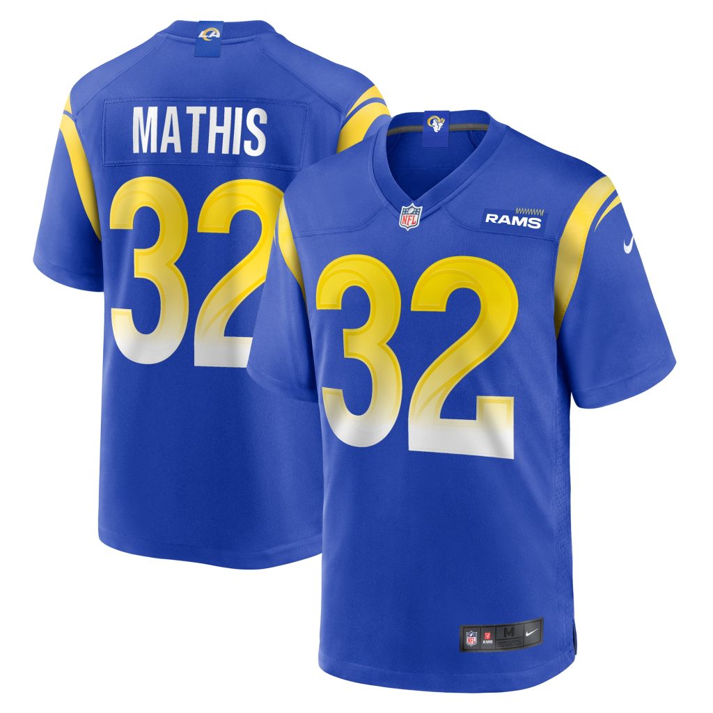 Men's Los Angeles Rams Ochaun Mathis Nike Royal Home Game Jersey