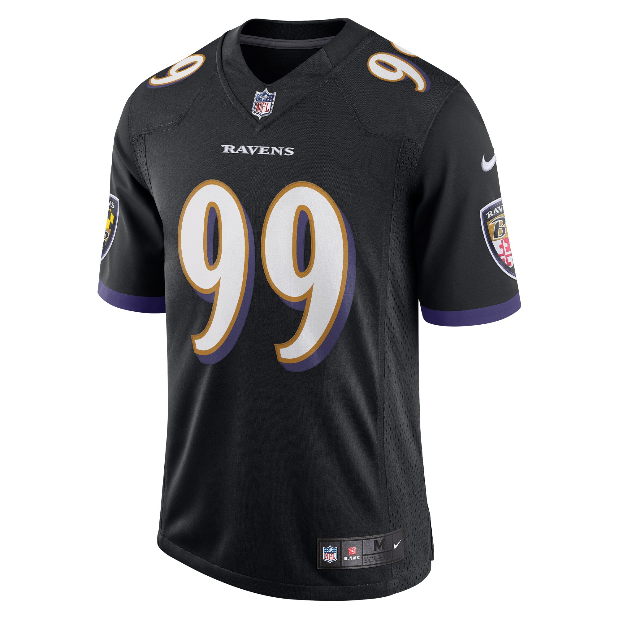 Men's Baltimore Ravens Odafe Oweh Nike Black Vapor Limited Jersey