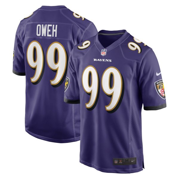 Men's Baltimore Ravens Odafe Oweh Nike Purple Game Jersey