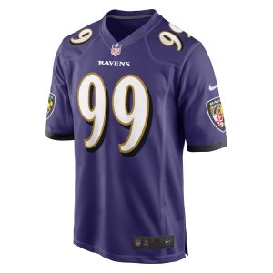 Men's Baltimore Ravens Odafe Oweh Nike Purple Game Jersey
