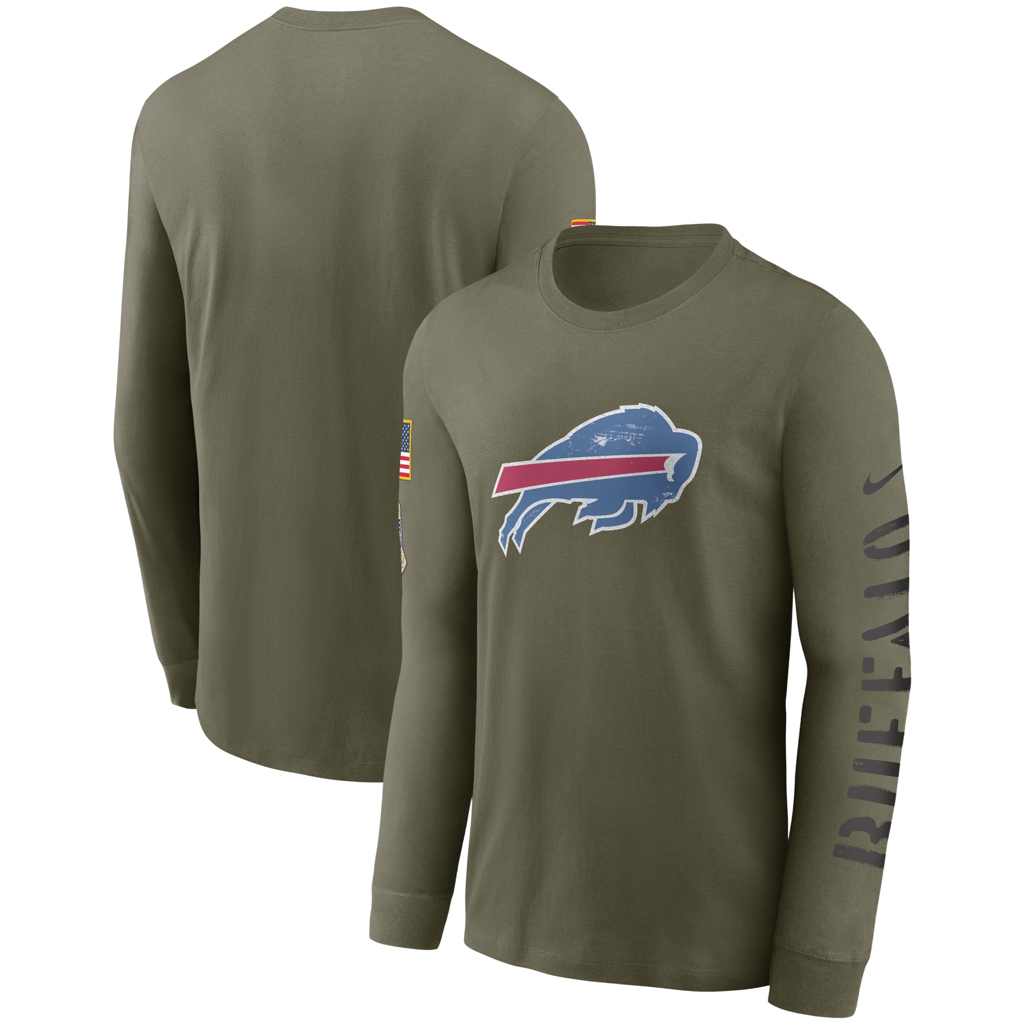 Men's Buffalo Bills Nike Olive 2022 Salute To Service Long Sleeve T-Shirt