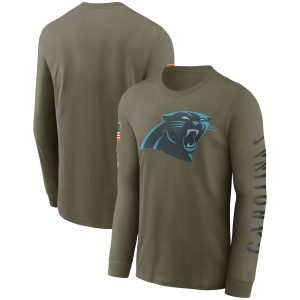 Men's Carolina Panthers Nike Olive 2022 Salute To Service Long Sleeve T-Shirt