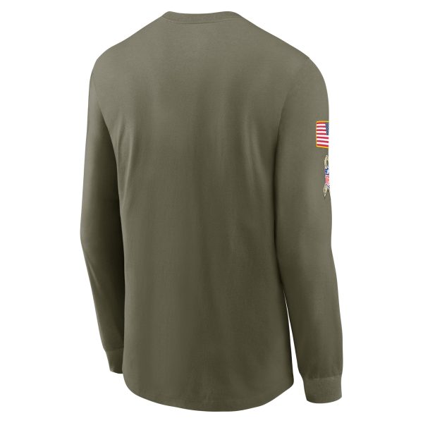 Men's Carolina Panthers Nike Olive 2022 Salute To Service Long Sleeve T-Shirt