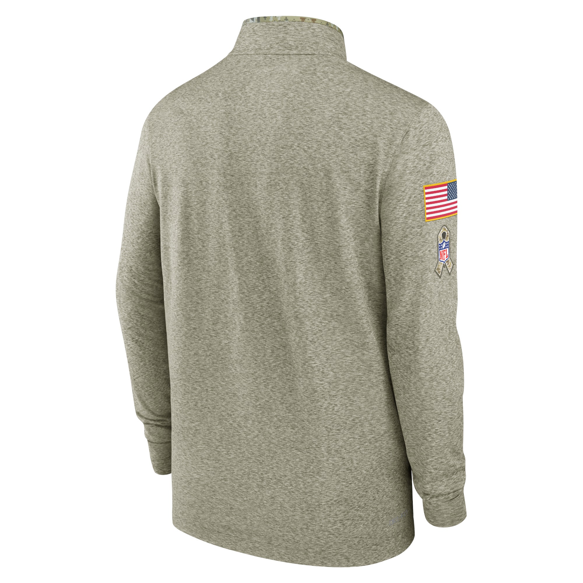 Men's Chicago Bears Nike Olive 2022 Salute to Service Shield Quarter-Zip Top