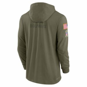 Men's Miami Dolphins Nike Olive 2022 Salute to Service Tonal Pullover Hoodie