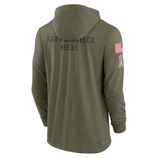 Men's San Francisco 49ers Nike Olive 2022 Salute to Service Tonal Pullover Hoodie
