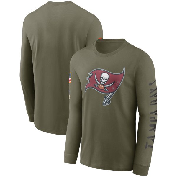 Men's Tampa Bay Buccaneers Nike Olive 2022 Salute To Service Long Sleeve T-Shirt