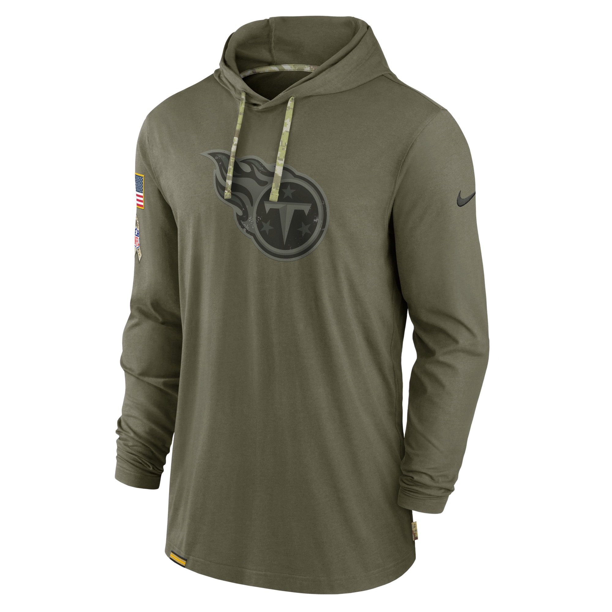 Men's Tennessee Titans Nike Olive 2022 Salute to Service Tonal Pullover Hoodie