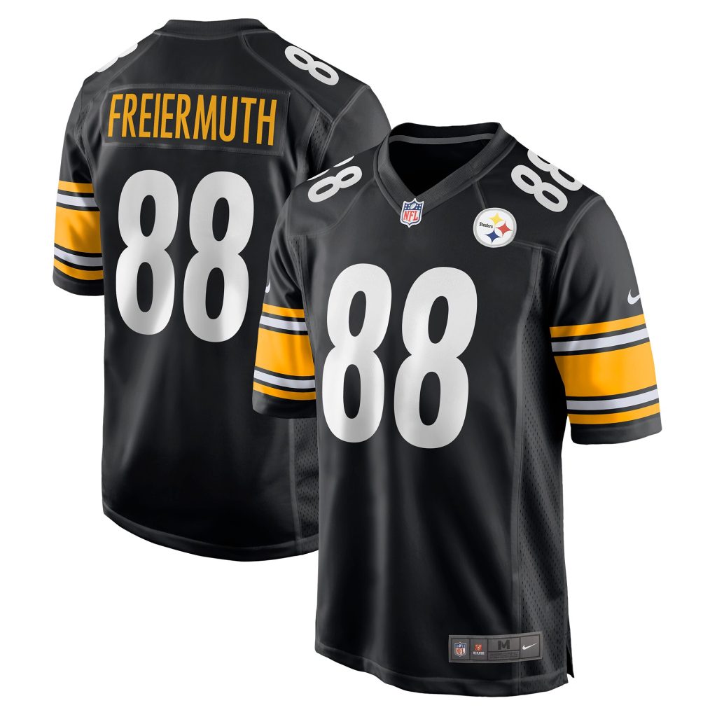 Men's Pittsburgh Steelers Pat Freiermuth Nike Black Game Jersey