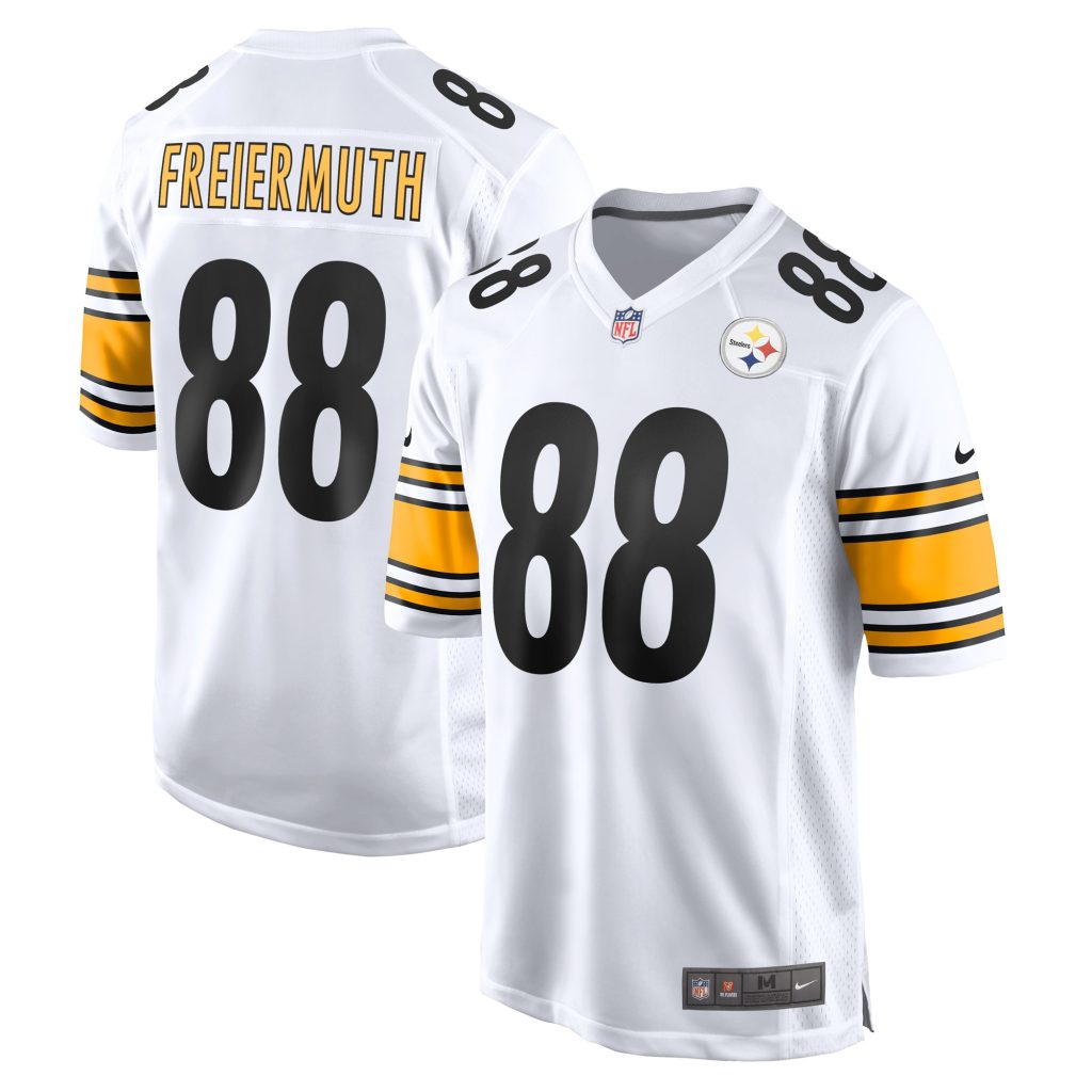 Men's Pittsburgh Steelers Pat Freiermuth Nike White Game Player Jersey