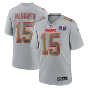 Patrick Mahomes Kansas City Chiefs Nike Super Bowl LVIII Atmosphere Fashion Game Jersey - Gray