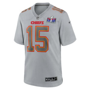 Patrick Mahomes Kansas City Chiefs Nike Super Bowl LVIII Atmosphere Fashion Game Jersey - Gray