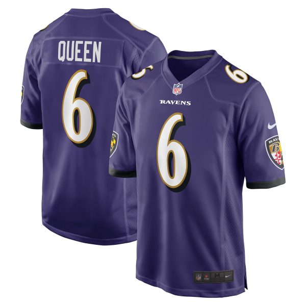 Men's Baltimore Ravens Patrick Queen Nike Purple Game Player Jersey