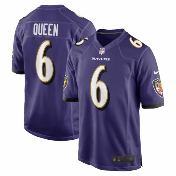 Men's Baltimore Ravens Patrick Queen Nike Purple Game Player Jersey