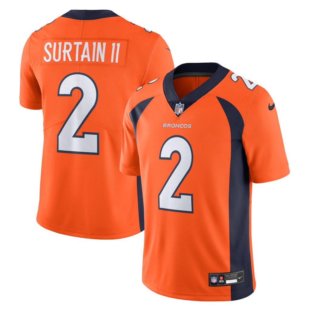 Men's Denver Broncos Patrick Surtain II Nike Orange  Vapor Untouchable Limited Jersey