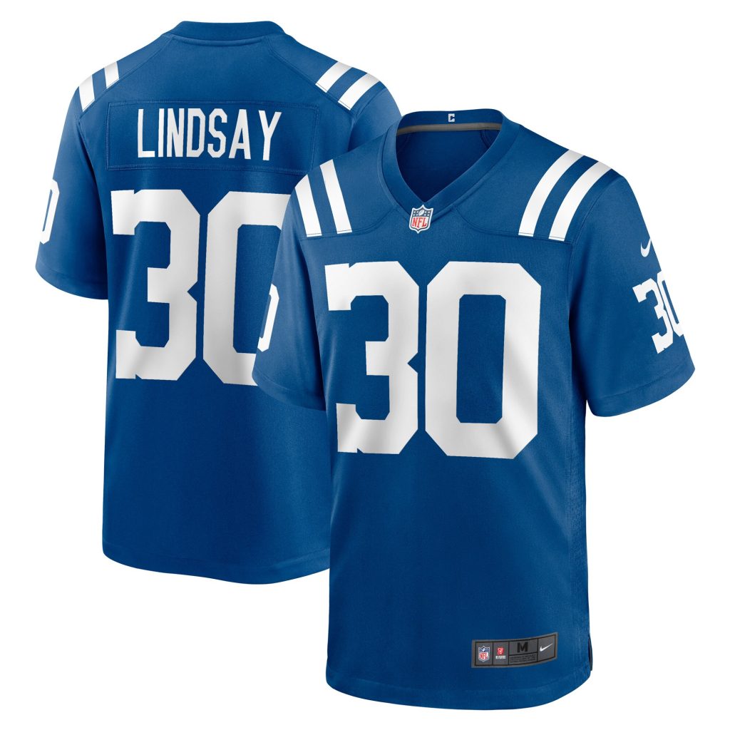 Men's Indianapolis Colts Phillip Lindsay Nike Royal Game Player Jersey