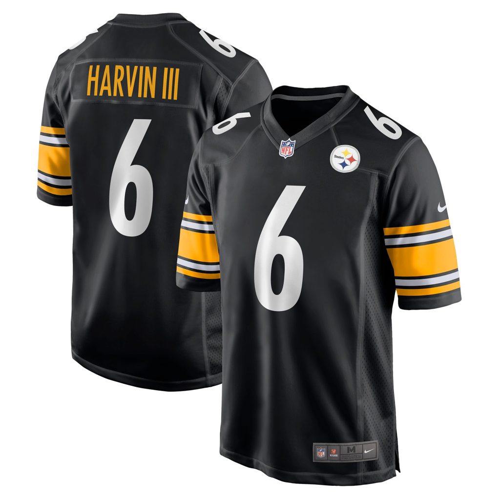 Men's Pittsburgh Steelers Pressley Harvin III Nike Black Game Jersey