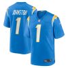 Men's Los Angeles Chargers Quentin Johnston Nike Powder Blue 2023 NFL Draft First Round Pick Game Player Jersey