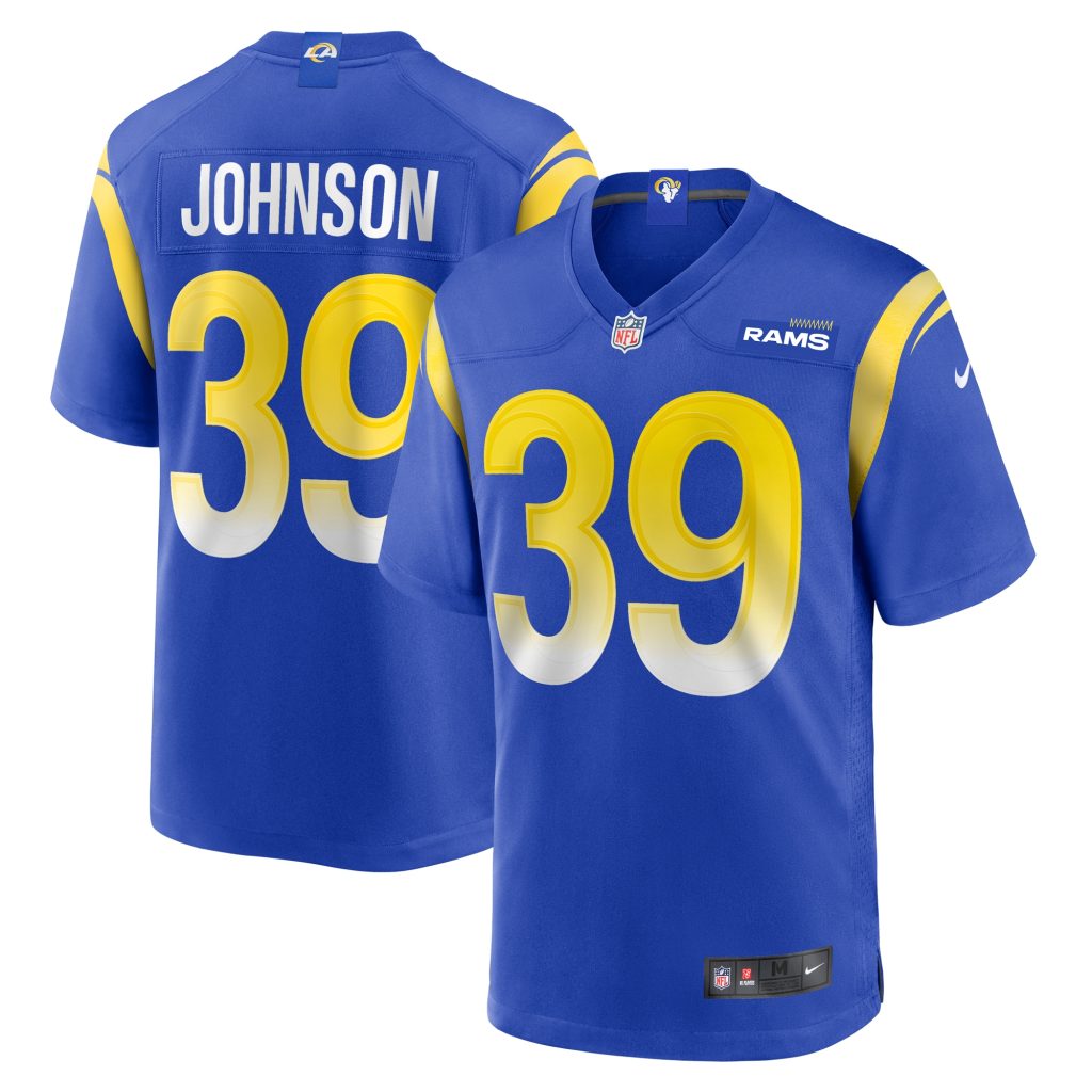 Men's Los Angeles Rams Quindell Johnson Nike Royal Home Game Jersey