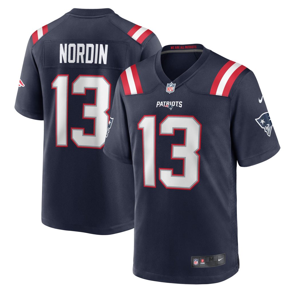 Men's New England Patriots Quinn Nordin Nike Navy Game Player Jersey