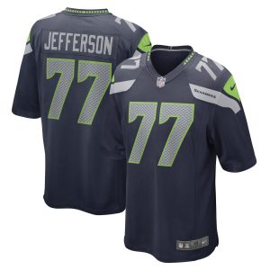 Men's Seattle Seahawks Quinton Jefferson Nike College Navy Game Player Jersey