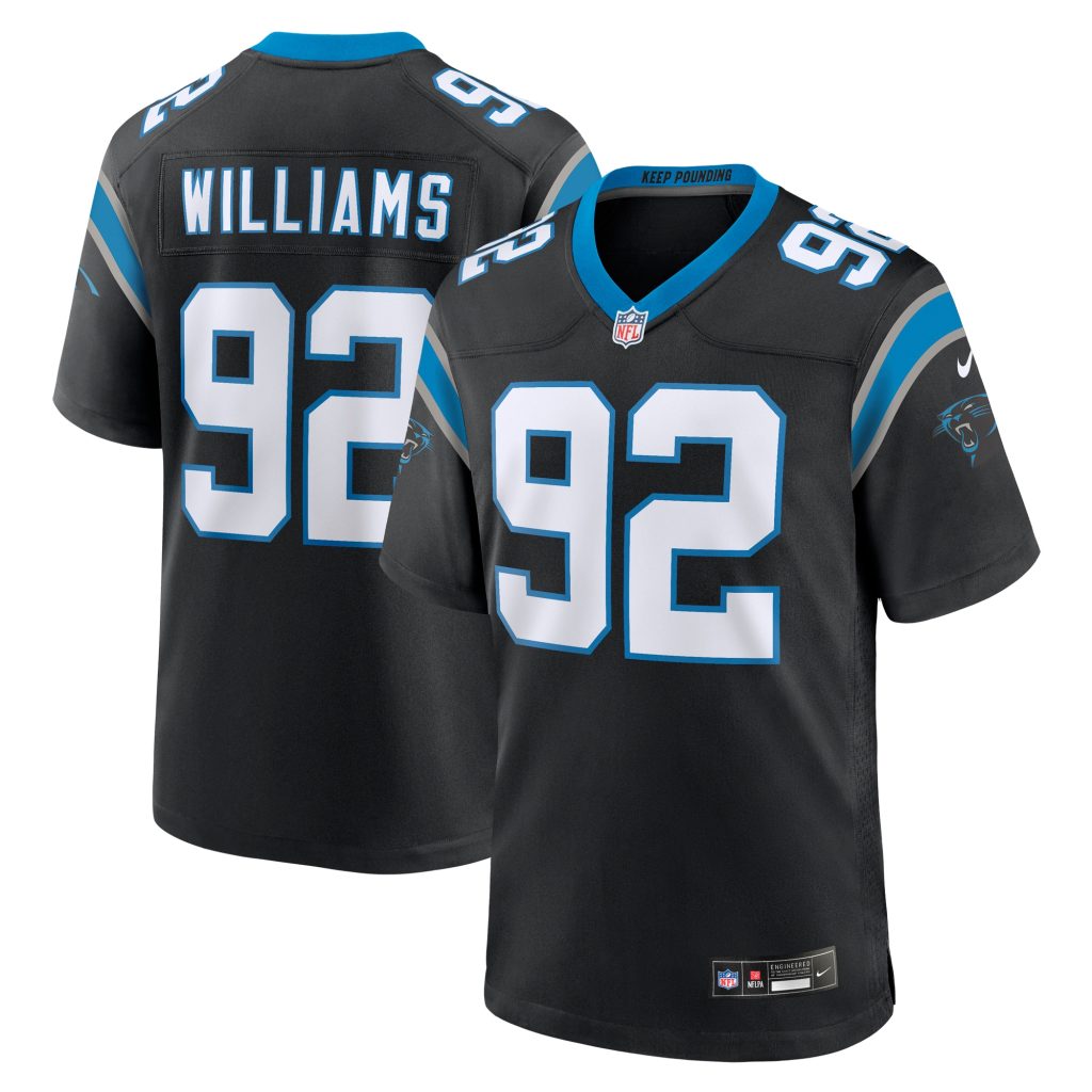 Men's Carolina Panthers Raequan Williams Nike Black Team Game Jersey