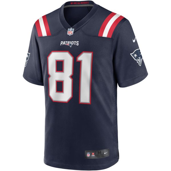 Men's New England Patriots Randy Moss Nike Navy Game Retired Player Jersey